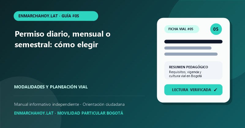 Permiso diario, mensual o semestral: cómo elegir
