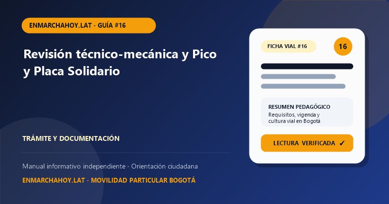 Revisión técnico-mecánica y Pico y Placa Solidario