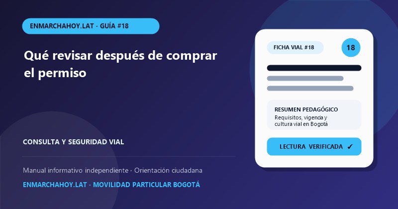Qué revisar después de comprar el permiso